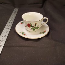 Vintage Lynn&#39;s Fine China Victorian Rose Pattern Tea Cup and Saucer Set Rose - £9.19 GBP