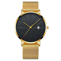 Simple calendar watch male creative waterproof quartz watch - £9.56 GBP