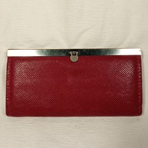 Red 80&#39;s / 90&#39;s Women&#39;s Wallet &quot;W Logo&quot; (Unknown) Clasp Latch - Faux Snake Skin - £3.71 GBP