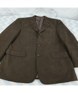 Stafford Mens Sport Coat Blazer Suit Jacket 42 Short 2 Button Brown  - $27.73