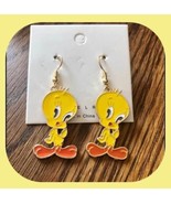 New Cute Looney Tunes Tweety Bird Enamel Earrings - £6.37 GBP