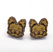Yorkshire Terrier Earrings - Yorkie - Dog - Wood - £11.15 GBP