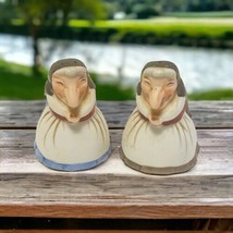 Vintage Pair Ceramic Kitchen Witch Salt And Pepper Shakers Taiwan - £22.20 GBP