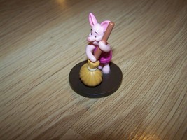 Disney Winnie the Pooh Bear Piglet Pig PVC Figure Toy Cake Topper Round Base Mop - $8.50