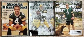 Lot 3 Brett Favre Packers Sports Illustrated: Sportsman of Year 2007, 2008, 2015 - £9.14 GBP