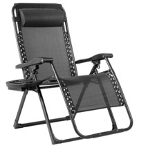 Zero Gravity Chair Oversize Lounge Chair Patio Heavy Duty Folding Reclin... - £124.49 GBP