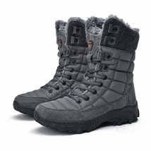 Plus Size Padded Cotton Shoes for Men Winter Warm Snow Boots Waterproof Non-slip - £75.70 GBP