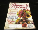 Romantic Homes Magazine November 2001 Autumn Pleasures, Depression Glass - $12.00