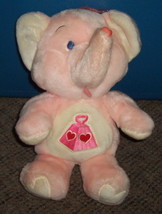 1984 Kenner 13&quot; Care Bears Cousin Lots A Heart Elephant Plush Toy - $24.04