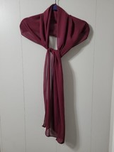 Large Ladies Rayon Neck Scarf Wine 80x17 - $9.99