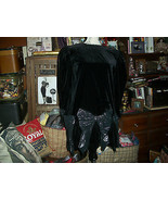 ESTHER BARCELONA Vintgage Sharp Velvet Black Dress Size 14 - $32.67