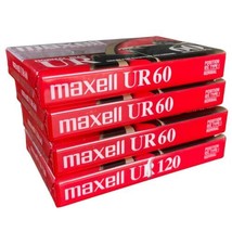 x3 Maxell UR 60 Minute Blank Cassette Tapes &amp; x1 120 Minute All Sealed - £15.57 GBP