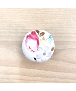 16 Vintage Porcelain Floral Drawer Cabinet Knobs Gold Accents Made In Ja... - $57.42
