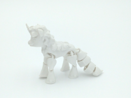 UNICORN Figure Articulated Flexi White 5&quot; 3D Printed Figure - £17.77 GBP