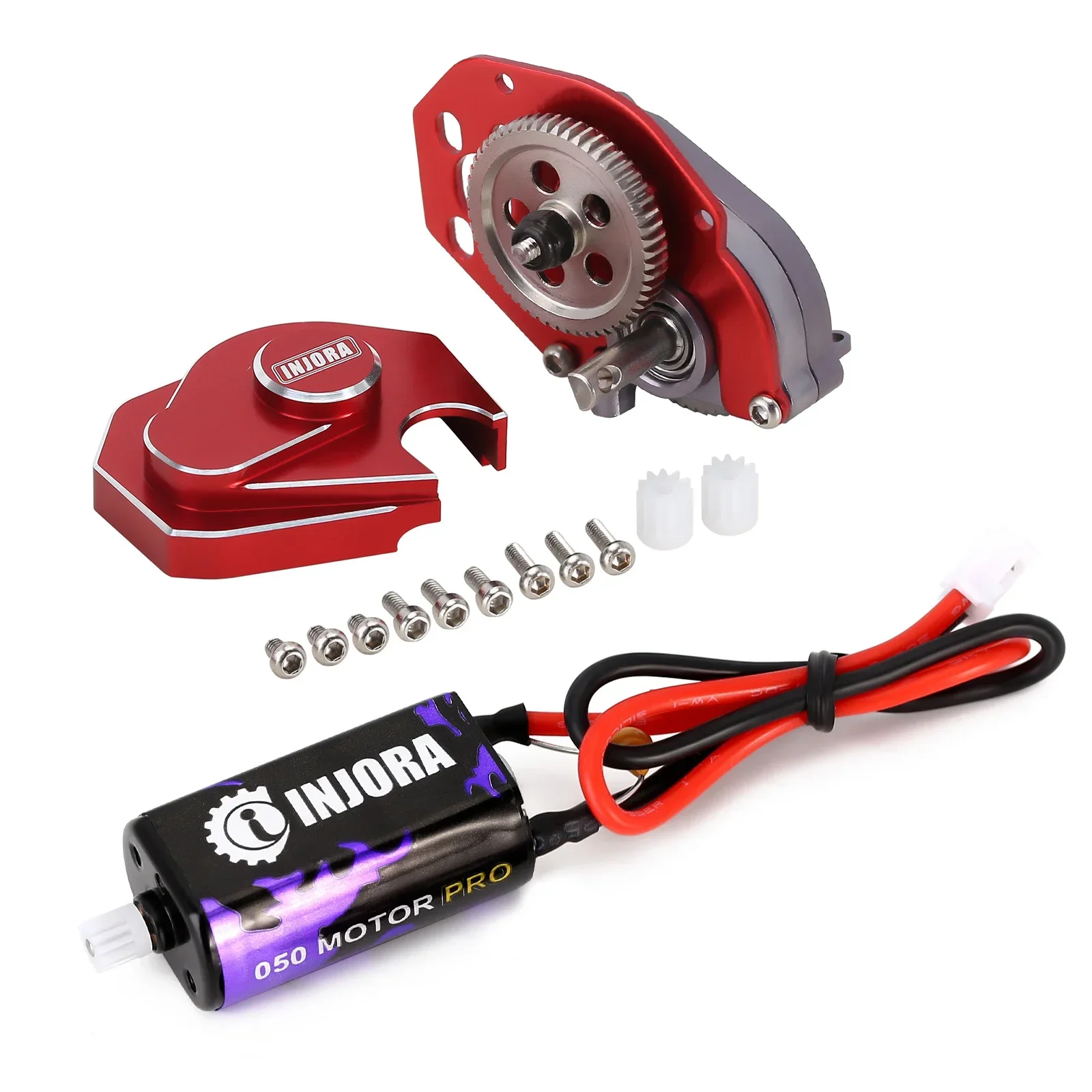 Motor Transmission - INJORA CNC Aluminium Gearbox for 1:24 RC Crawler Axial SCX2 - $38.98