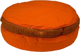 Kouboo Opulent Cotton Canvas Bean Bag, 39-Inch Diameter, Orange. - £306.91 GBP