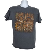 Realtree Xtra Men&#39;s T Shirt Medium Gray Camouflage Deer Antlers Short Sleeve - £22.63 GBP