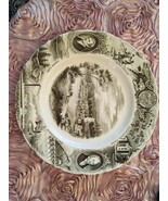 JOHNSON BROS ENGLAND BROWN THE OREGON PLATE 10 5/8&quot; COLLECTORS PLATE - $18.69