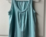 Sononma Knit Tank Top Braid  Trimmed Womens Size Medium Coastal Blue Str... - $11.86