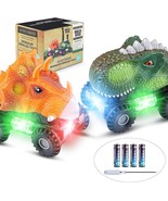 Dinosaur Cars, Kids Dinosaur Vehicles Set with LED Light Monster Sound  ... - £17.00 GBP