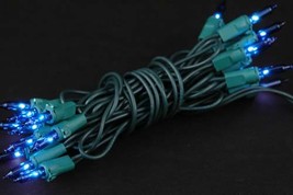 Blue Mini Lights Green Wire 20 Light 8.5 Ft - $244.02 MXN
