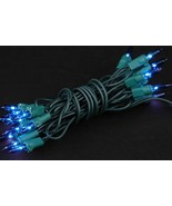 Blue Mini Lights Green Wire 20 Light 8.5 Ft - $239.33 MXN