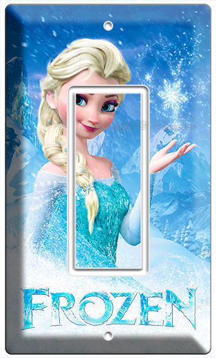 DISNEY FROZEN ELSA SINGLE GFI LIGHT SWITCH OUTLET PLATE CHILDREN'S GIRLS BEDROOM