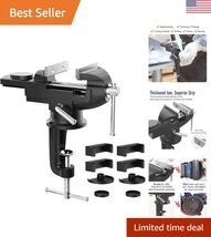 Universal Table Vise 3 Inch, 360°Swivel Base Bench Clamp Home Vise Clamp... - $64.32