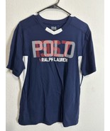 Polo Ralph Lauren Men’s Dark Blue Shirt Red Logo Short Sleeve T Shirt Si... - $33.83 CAD