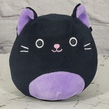Squishmallows 4” Black Purple Kitty Cat AUTUMN Plush Capsule HTF Rare - £19.41 GBP