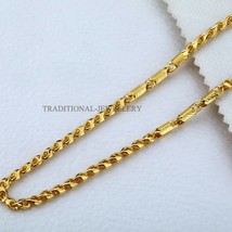 Handmade Man Women Choco 916% 22k Gold Chain Necklace Daily wear Jewelry 21 - £2,207.79 GBP+