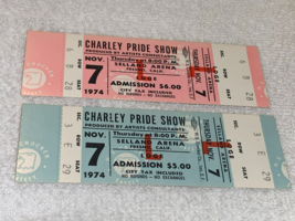 THE CHARLEY PRIDE SHOW 2 UNUSED 1974 TICKETS SELLAND ARENA FRESNO CA USA... - £23.45 GBP