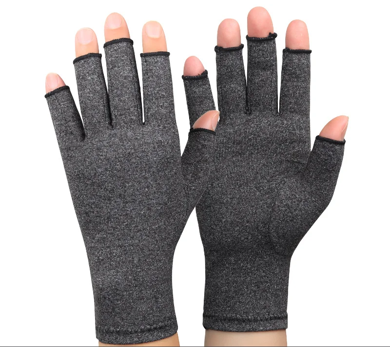 1 Pair Winter Compression Arthritis Fingerless Gloves Rehabilitation Joint Pain  - £60.53 GBP