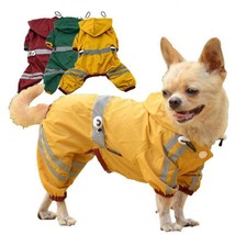 Waterproof Reflective Hoodie Dog Cat Raincoat - Keep Your Pet Dry And Stylish! - £11.13 GBP
