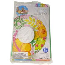 NEW Intex Inflatable Kids 36" Adults HAWAIIAN FLORAL Clear Color SWIM TUBE - $10.88