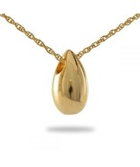 Tear Gold Steel Keepsake Pendant/Necklace Funeral Cremation Urn - $140.42 CAD