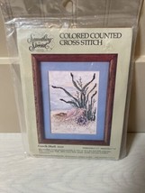  Vintage Counted Cross Stitch Something Special Picture Kit Conch Shell 5x7  - $7.14
