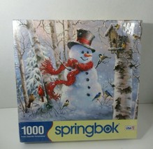NEW Springbok Winter Friends 1000 Piece Jigsaw Puzzle Snowman Birds Made in USA - $12.86