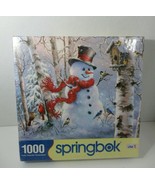 NEW Springbok Winter Friends 1000 Piece Jigsaw Puzzle Snowman Birds Made... - $12.86