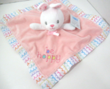 Magic Years White Bunny rattle Pink Easter Security Blanket Be Hoppy rai... - $19.79