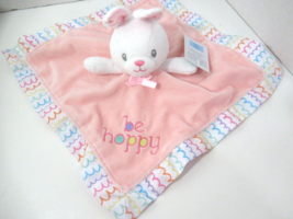 Magic Years White Bunny rattle Pink Easter Security Blanket Be Hoppy rainbow tri - £15.45 GBP