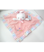 Magic Years White Bunny rattle Pink Easter Security Blanket Be Hoppy rai... - £15.73 GBP