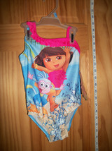 Dora The Explorer Baby Clothes 24M Infant Girl Swimsuit Monkey Bathing S... - £11.34 GBP