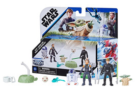 Star Wars Mission Fleet R2D2 Ahsoka Grogu Luke Skywalker 4 Pack 2.5&quot; Fig... - £13.45 GBP
