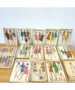 Vintage Sewing Pattern Lot 15 1960s Dresses Bust 34&quot; Mod Simplicity COMP... - £27.69 GBP