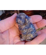 (Y-DOG-SH-700) SHAR PEI Pug sharpei dog dogs BLUE gem FIGURINE carving LOVE - €14,91 EUR