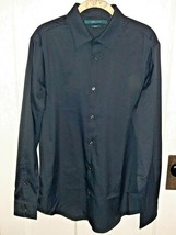 Medium Mens Black Shirt Perry Ellis Long Sleeve Wonderful Hand - £13.17 GBP