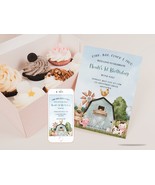 Editable Blue Birthday Farm Friends Invitation Template with Matching Sm... - £9.56 GBP