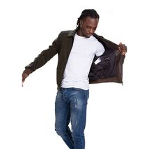 Vinci The Albendin Green Leather Men Jacket image 2