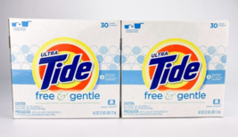 Tide Free And Gentle Powder Laundry Detergent Ultra 42oz Each 30 Load Lot Of 2 - £54.11 GBP